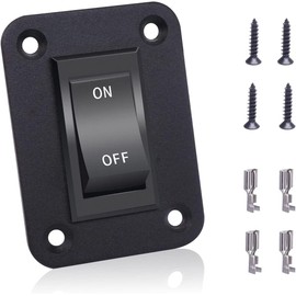 Taiss On-Off Switch 12V 20A 4 Pins DPST Rocker Switch Panel RV Light Switch For RV Trailers Camper Boats KCD2-7-201-B1-DZ-BZ