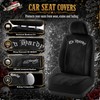 ED HARDY Car Seat Covers, Black Soft Short Plush &