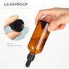 Set of 4, 3.4oz Glass Dropper Bottle Amber