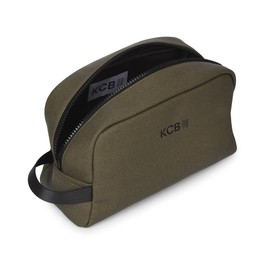 KCB Strong Large Toiletry Bag, Ideal and Practical Design, Spacious and Lightweight, Carry Handle for Easy Transport, 100% Vegan, khaki, One size, Toiletry bag
