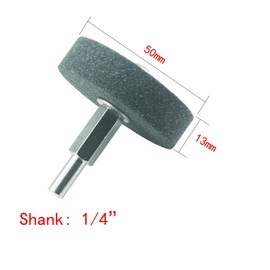 𝐉𝐔𝐍𝐋𝐈𝐗𝐍 5 Pcs 50mm Abrasive Stone Grinding Wheels - 1/4'' Shank Aluminum Oxide Mounted Grinding Wheels for Drill, Grinder, Rotary Tools