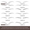 Eyebrow Tattoo Stickers!66 Pairs Newly Improved Black Realistic 4D Fake