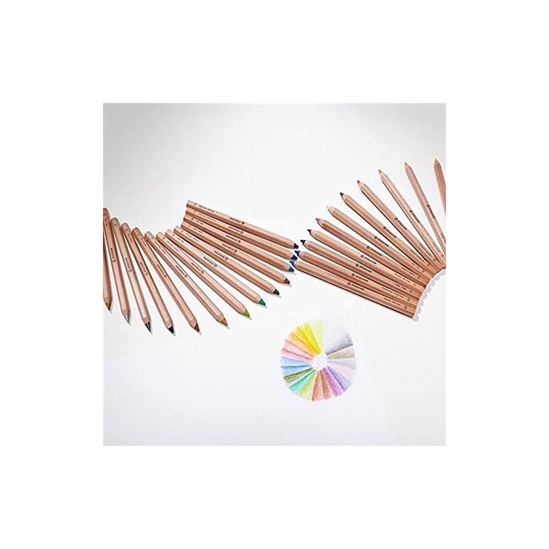 Hexagonal Coloured Pencils 24+1 Assorted Pens