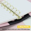 A7 Binder Refillable Planner Notebook 6 Ring, Portable Leather Organizer