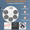 RAVPHICS Desktop Steckdosenleiste 5 Fach Mehrfachsteckdose mit 2 USB und