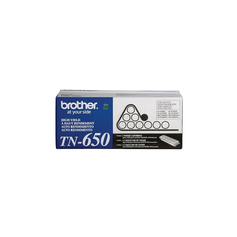 Brother TN650 High-Yield Toner, 8000 Page-Yield, Black