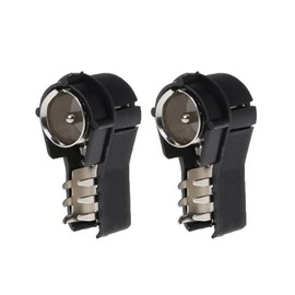 JDIEOQA 2 Stück Antennenanschluss für Autoradio, männlich, ISO, Adapter, Konverter, Gehäuse aus Kunststoff, zum Crimpen oder Löten, für die meisten Autoradios mit Antennenanschlüssen