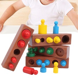 Shanrya Juguete de Enchufe cilíndrico, Juguetes sensoriales Montessori Juguete de Aprendizaje temprano para bebés para Adultos