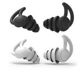 Reusable Sleep Earplugs, 2 Pairs 3 Layer Noise Reduction Silicone Earplugs, Protect Our Ears for Learning, Working, Traveling, Sleeping, Christmas Gift - Color: Green, Specification: 2pairs