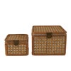 Deco 79 Rattan Handmade Decorative Box Woven Rattan Decorative Keepsake