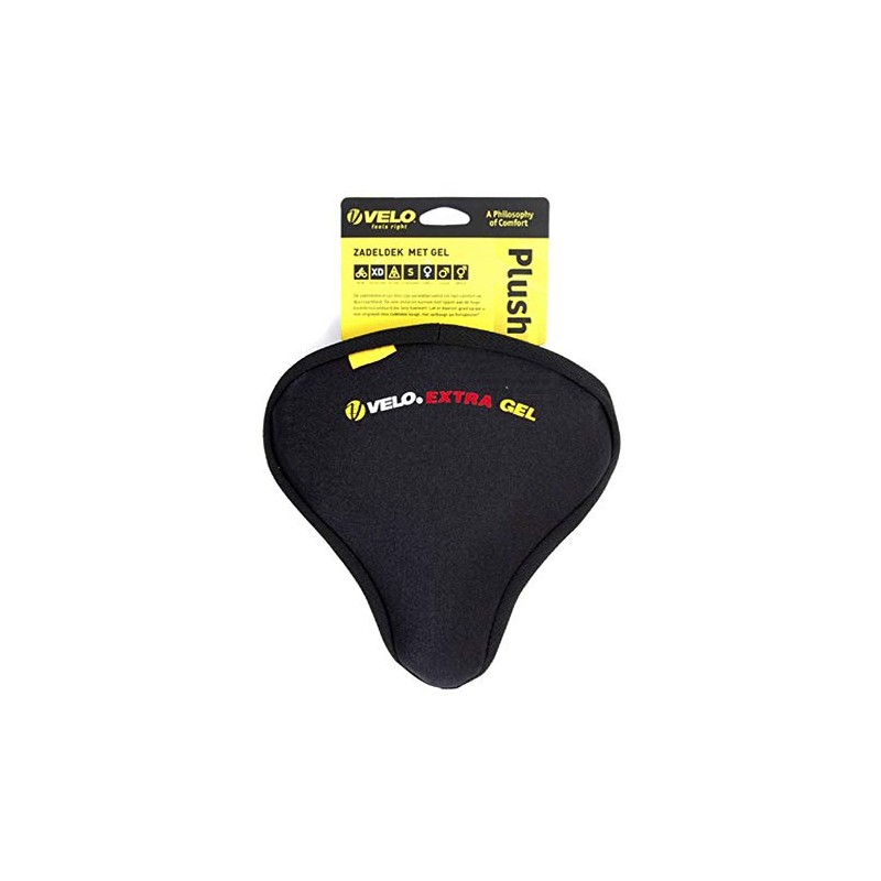 Velo Jungen Sattelüberzug Plush, Extra Gel, DaHerren, Schwarz, S