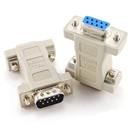 CablesOnline DB9 Null Modem Male to Female Data Transfer Adapter/Gender Changer, (2-Pack) (AD-N04-2)
