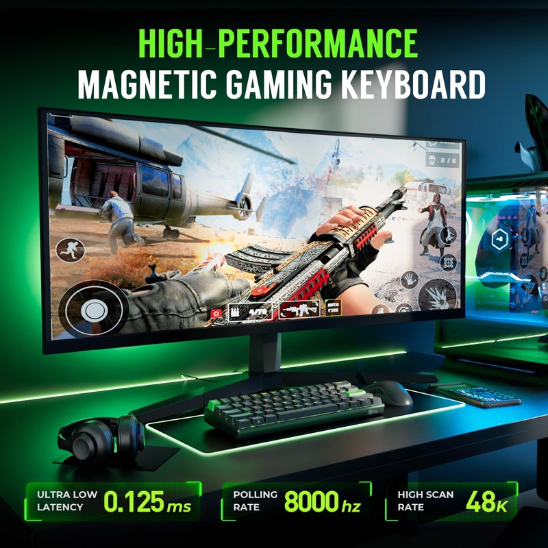 RK ROYAL KLUDGE C61 Wired Gaming Keyboard 60% Mechanical Keyboard