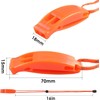 6PCS Safety Survival Whistles with Adjustable Reflective Lanyard Emergency Plastic