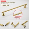 Bathroom Hardware Set Accessories Adjustable Brushed Gold Towel Bar Set