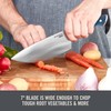 DASH Zakarian 7" German Steel Rocking Chef Knife with Sheath,