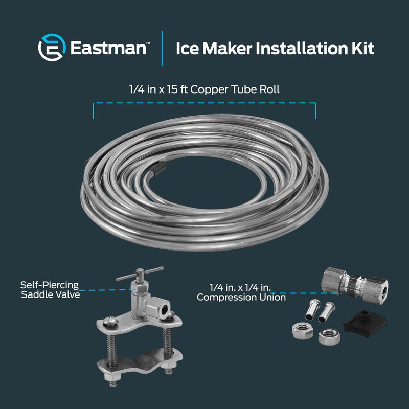 Eastman Ice Maker Installation Kit, 1/4 Inch x 15 Foot