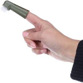 Flamingo DENTES Finger Brush Set Pink / Green 1.7 x 2.5 x 6 cm