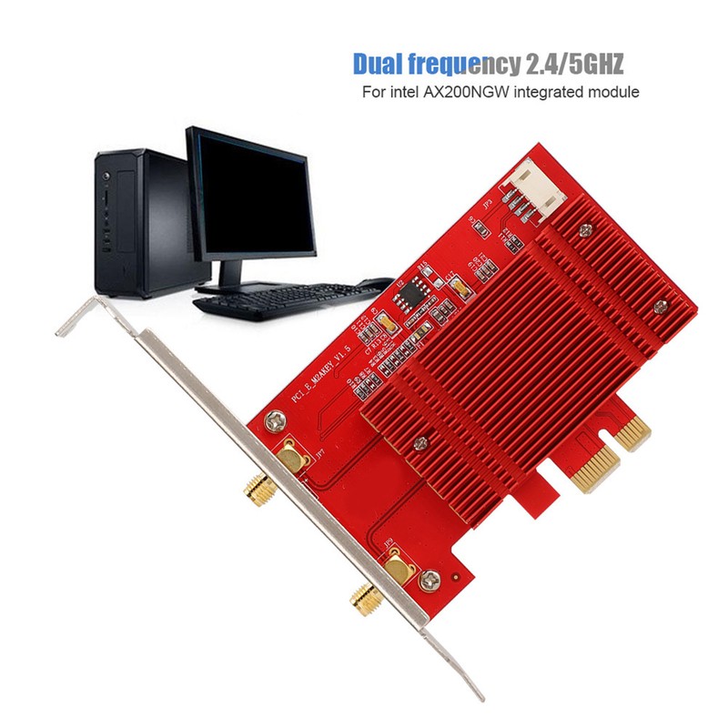 For intel AX200NGW 802.11ax Bluetooth 5.0 WIFI6 2400Mbps PCI-E DesktopWireless