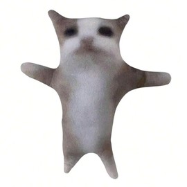 Cute Cat Plush Toy, Simulation Cat Stuffed Animal, Birthday Holiday Gift, Funny Plush Toy, Home Decoration, Stuffed Animals Toys for Boys Toys for Girls Fun Kids Toys, Toddler Toys, Soothing Stuffed Doll, Cuddly Stuffed Animal:_Khaki Gray_30cm/11.81in