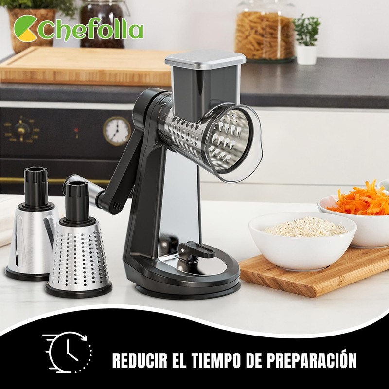CHEFOLLA Multifuncional Cortador de Verduras,Mandolina Rallador de Verduras