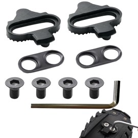 SPD Cleats for Cycling Shoes 2 Pcs SPD Cleats Non Slip, Bike Cleats Compatible with SPD Self Locking Pedals Bicycle Cleat, Perfect for Indoor Cycling Mountain Biking and Outdoor Road Riding Black