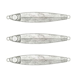 Orurdo Fishing Tackle DIY Series Unpainted Lures Metal Jig D (1.1 oz (30 g) / 3 Piece Set