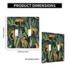 Moslion Tiger Double Toggle Wall Switch Covers Wild Animal Leopard