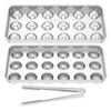 FwQoFvk Stainless Steel Round Ball Ice Maker, Rust Resistant Metal
