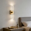 HOLKIRT Gold Bath Vanity Light Crystal Wall Sconce Light 15.7"