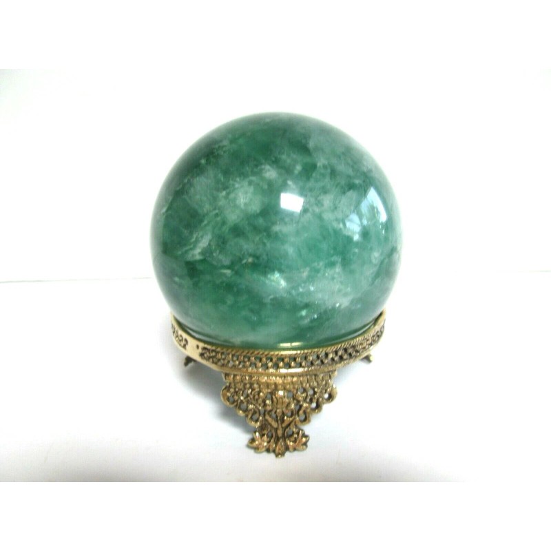 Solid Brass Crown Design, Crystal ball, Gemstone Holder, Stand, Display,