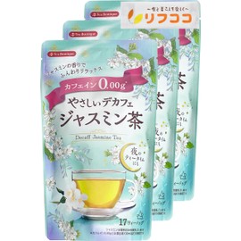 Tea Boutique Gentle Decaffeine Jasmine Tea 1 Bag 17 TB Set x 3 Bags Tea Bag Jasmine Tea Decaffeinated Caffeine 0.00 g