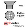Cabentry Brand | Wood Screws | Flat Head | Phillips