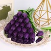 MACTING Artificial Tulip Purple Flowers 30PCS Real Touch Fake Tulips