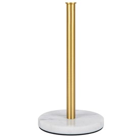 CAIHONG Paper Towel Holder, Roll Holder Free Standing with Weighted Marble Base for Kitchen Bathroom Countertop (Gold)