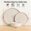 AmorArc Ceramic Dinnerware Sets, Handmade Reactive Glaze Stoneware Plates and
