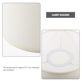 ABOOFAN Cloth Lamp Shade Round Lamp Small Drum Lamp Shades Fabric Lampshades Barrel Lamp Shades Spider Construction Lamp Shade for Table Lamps Floor Lamps Beige