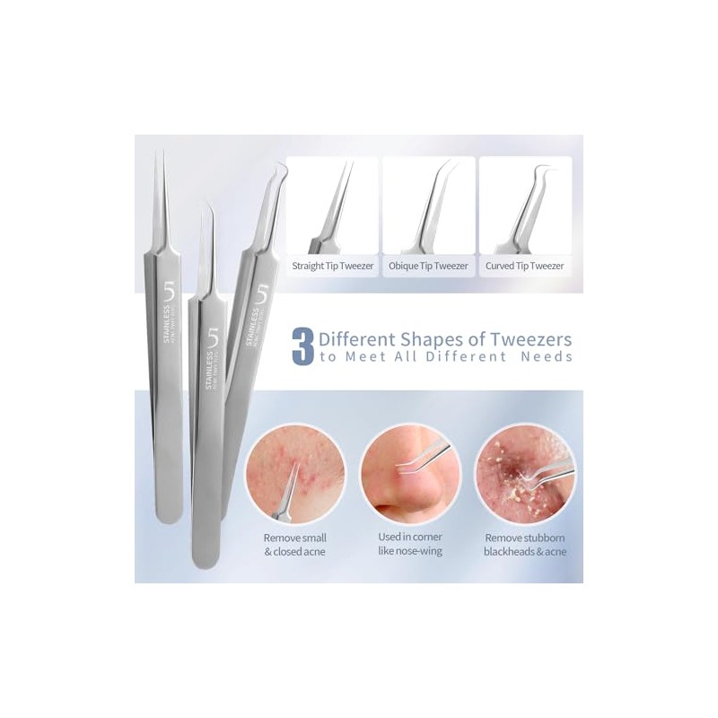 FEITA - Kit de herramientas para quitar espinillas, extractor de