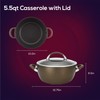 Circulon Symmetry Hard Anodized Nonstick Dish/Casserole Pan with Lid, 5.5