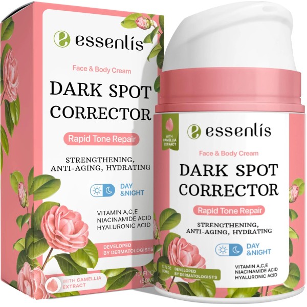 ESSENLIS Dark Spot Remover for Face, Body, Underarms, Armpit, Knees,