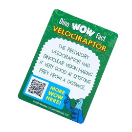 Goliath Wow in The World Soft Jumbo Velociraptor | Kids Play Dinosaur | Learning Through Play | Includes Dinosaur Toy and Fun Fact Card