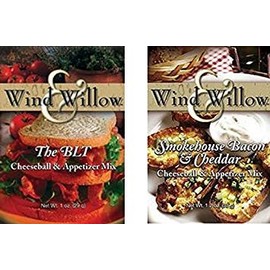 Wind & Willow"All American" Savory Cheeseball and Dip Mix Variety Pack (BLT/Smokehouse Bacon & Cheddar)