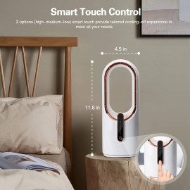 SISMEL Desk Fan, Small Quiet Bladeless Fan 11.8 Inch USB Table Fan, Portable ...