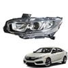 Silscvtt Headlight Assembly Halogen with DRL Replacement for Honda Civic