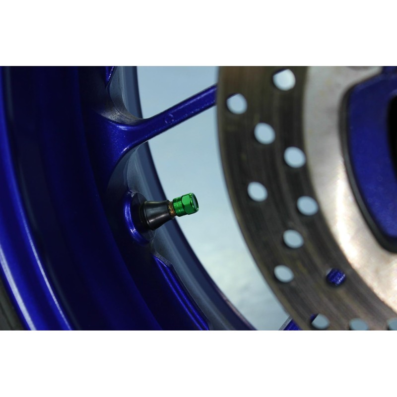 ポッシュフェイス(POSH FAITH) バイク用品 フルビレット エアーバルブキャップ ショートデザイン 2個入り ライムグリーン 001800-28