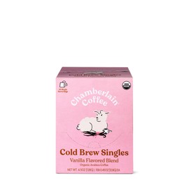Chamberlain Coffee Fluffy Lamb Vanilla Cold Brew Singles with Notes of Vanilla & Roasted Nuts - 10 Single Serve Cold Brew Sachets