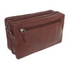 VISCONTI Soft Leather Wrist Bag With Detachable Strap 18233 Brown