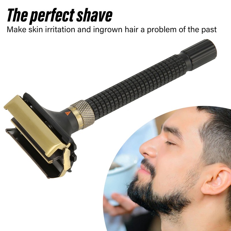 Double Edge Safety Trimmer Reusable Slip Resistant Metal Men Safety
