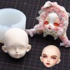 Doll Face Silicone Clay Mold Human Face Silicone Mold 3D