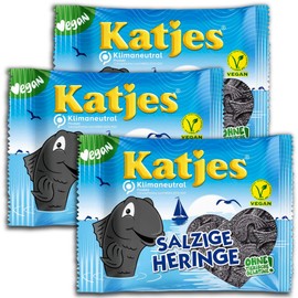 Katjes Salty Pegs 3 x 175 g Liquorice Sugared Pack of 3